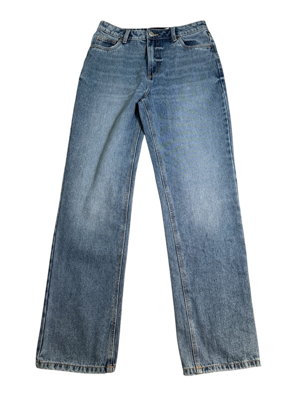 refuge Straight Leg Jeans - Medium Blue Denim